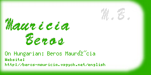 mauricia beros business card